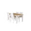 Navya 4 - Person Teak Solid Wood Patio Dining Set Extendable Rectangular Table
