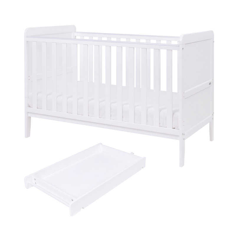 Rio Cot Bed with Mattress, White