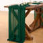 Chemin de table en gaze de fromage, style bohème estival, idéal pour mariage, anniversaire, fête ou décoration intérieure | Vert émeraude, ensemble de 2 pièces, gaze rustique de 3 m, chemin de table transparent de style ferme pour fête prénatale, enterrement de vie de jeune fille, décorations de fêtes