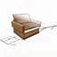 Chaise d'appoint rembourrée avec dossier rembourré Keenan-2127036337