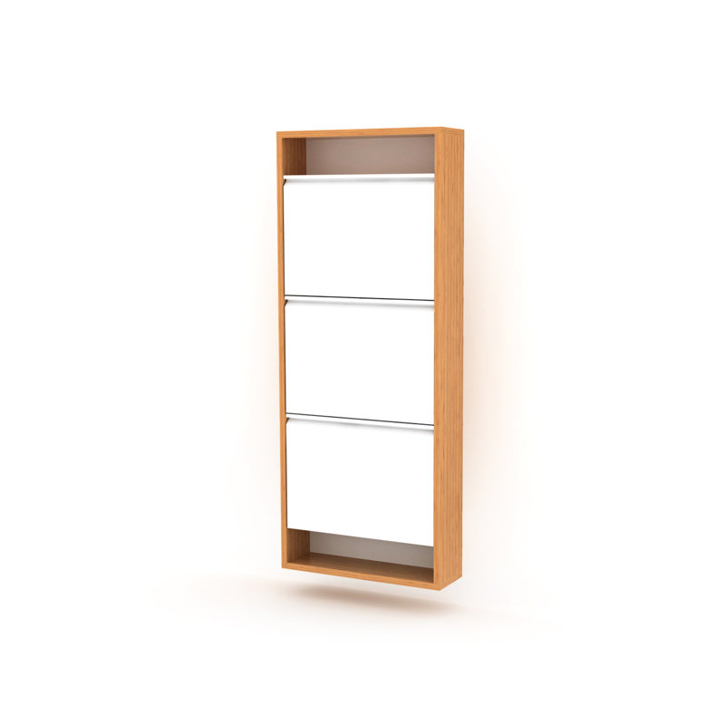 3 Tier Wood Shoe Shelf In Walnut Elegance Walnut Storage With Daring Design, Walnut