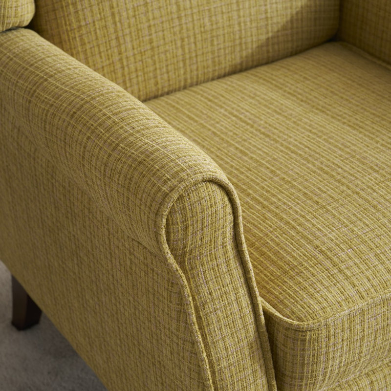 Ozvaldo 70cm Wide Wing Chair Recliner, Yellow