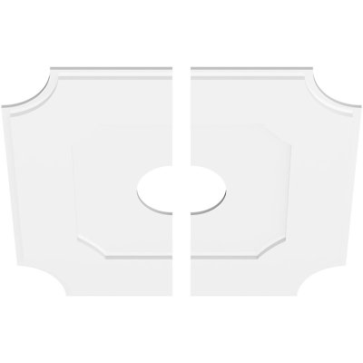 Médaillon de plafond contemporain en PVC de qualité architecturale 32 po x P 7 po x P 19 po x P 1 po