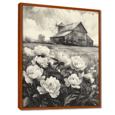 Art mural pour le salon, pivoines à la ferme II d'Eltingville