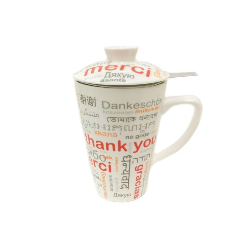 Ensemble de grandes tasses à café merci