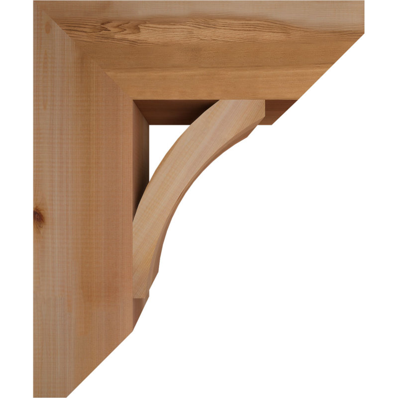 Support en bois / corbeau, Cèdre rouge, H 24 po x l 5,5 po x P 20 po