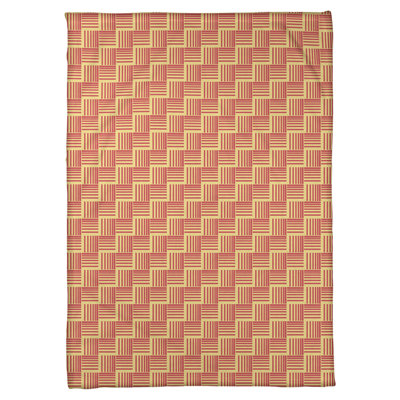 Couverture polaire à rayures classic basketweave