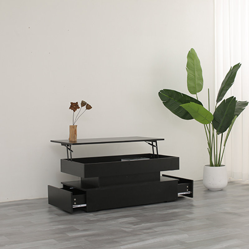 Élégante table basse pliante multifonctionnelle avec éclairage DEL