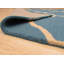 Tapis bleu sarcelle en laine touffeté à la main 5 pi x 7 pi Durrant