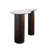 Marble and Mango Wood Organic Shaped Bar Height Table, Walnut