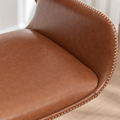 Modern Faux Leather Upholstered Swivel Stools