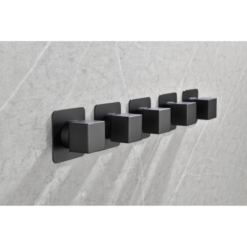 Matt Black Volume Adjustment Valve - 3/4" Cast Metal, Brass Handle, Rust Proof Metal Adjustable Black, & Corrosion Resistance, Control