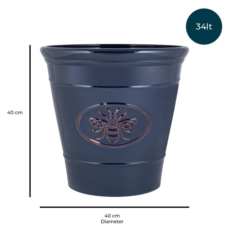 Pot Planter, Grey, 40cm H x 40cm W x 40cm D