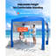 Beach Cabana, 8 x 8 ft Beach Canopy with Side Wall, UPF 50+ Protection Easy Setup Cabana Tent with Sand Pockets, Adjustable Height Portable Shade Sun Shelter Umbrella for Family & Friends, Blue