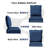 Adwin 3-Piece Modular Blue Outdoor Cushion Set, Water & UV Resistant (Cushions Only)-1167385068-1167385069