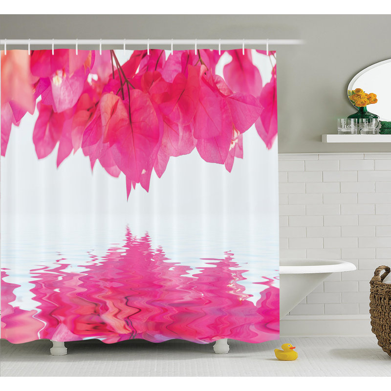 Nature Leaves on River Shower Curtain Set, 84" H x 69" W