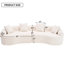 Chenille blanche appartement 4 - éponge 30D, dureté 60, choix de sièges confortables pour le salon 4, aucun assemblage requis