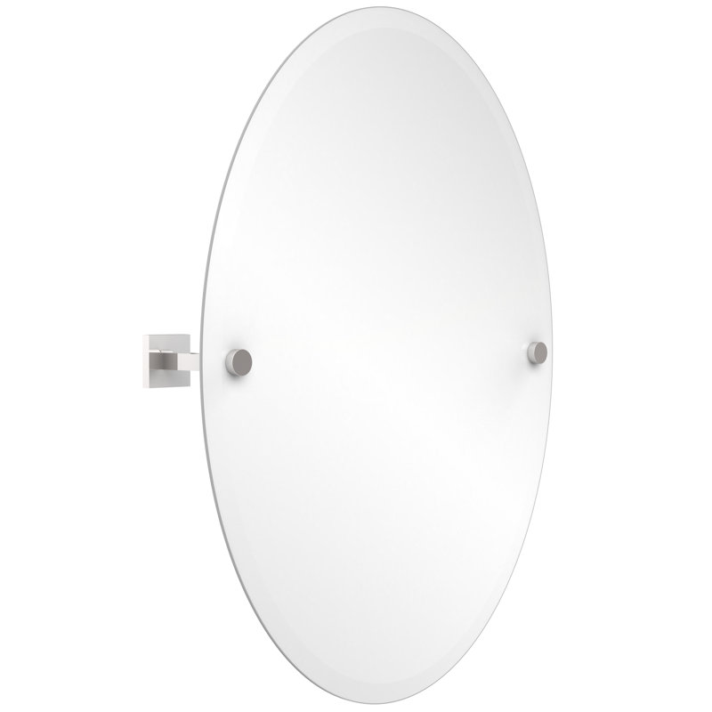 Haranu Wall Mirror with Shelves, Polished Chrome
