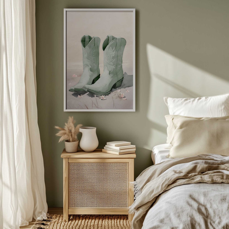 Cowboy Essentials in Green I Print, Blanc opaque, H 15 po x l 12 po