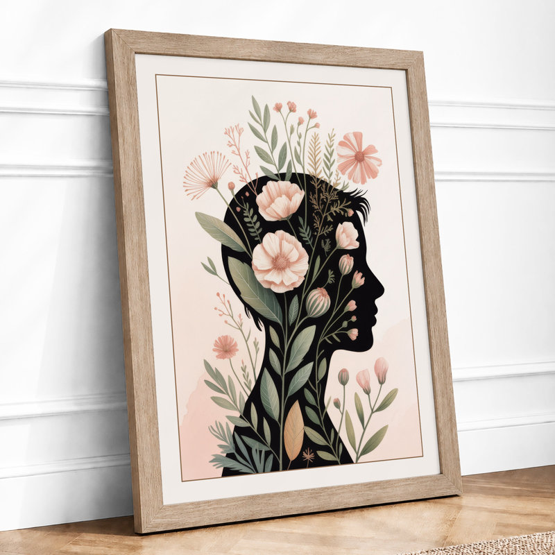 Mind in Bloom Boho - Framed Print, A4 - 29.7 x 21.0 cm, Oak