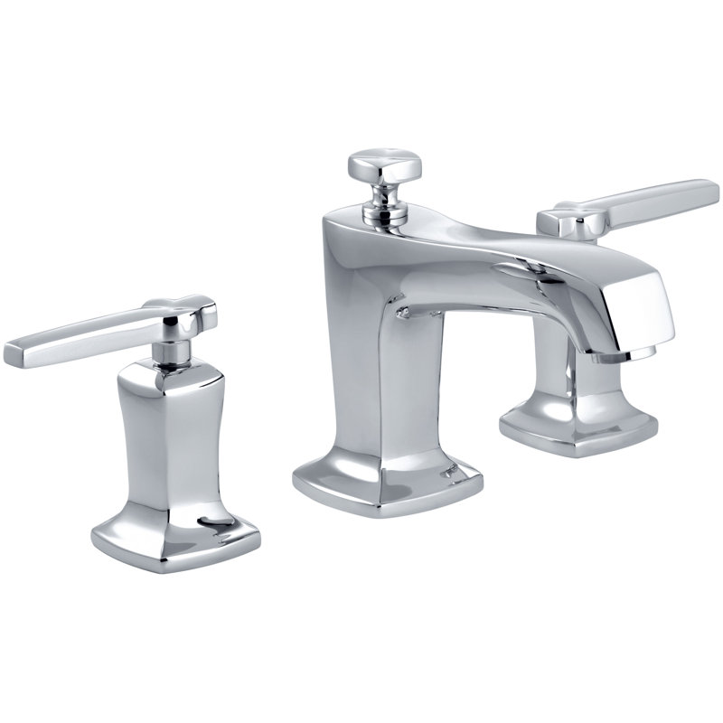 Margaux Widespread Bathroom Faucet with Drain Assembly, Chrome poli