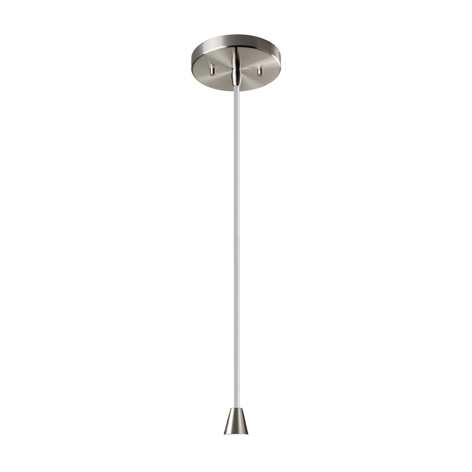 Leni Collection 1 - Light Cone Pendant Accents, Brushed Nickel, Hammered Pewter