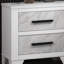 Table de chevet contemporaine blanche à 2 tiroirs avec faux marbre | Table de chevet transitionnelle | Idée de cadeau