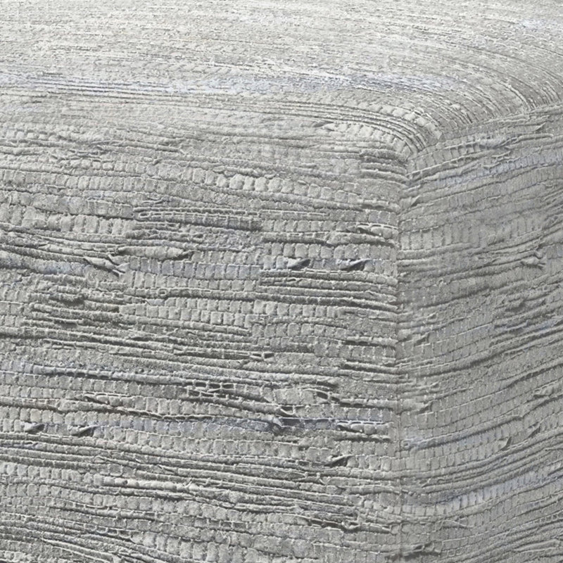 Square Minimalist Textured Pouf