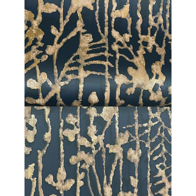 Papier peint filigrane bleu marine, Marine