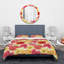 Red, Pink and Yellow Flowers - Floral Flower Duvet Cover Set - Microfiber Polyester-35228780