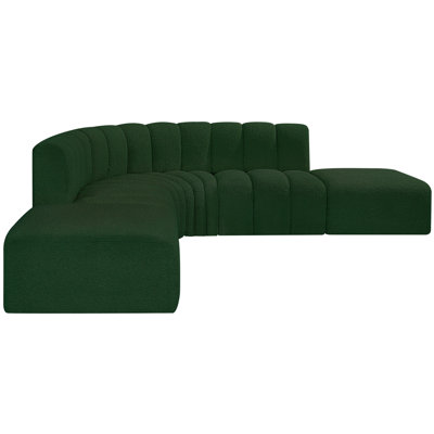 Issic Upholstered Curved Sectional with Ottoman Reversible