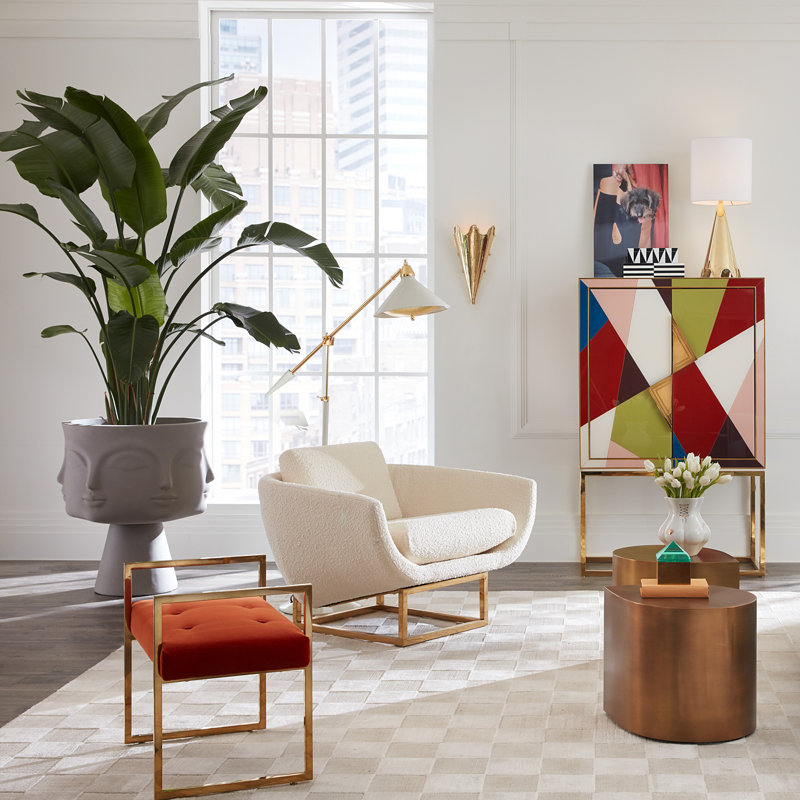 Grande boîte décorative en laque Op Art
