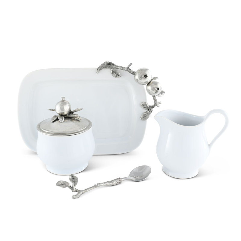Harvest Stoneware Sugar And Creamer Set