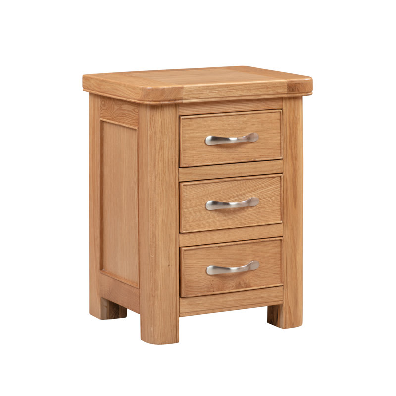 Comfrey 45cm W Solid + Manufactured Wood Bedside Table, Wood