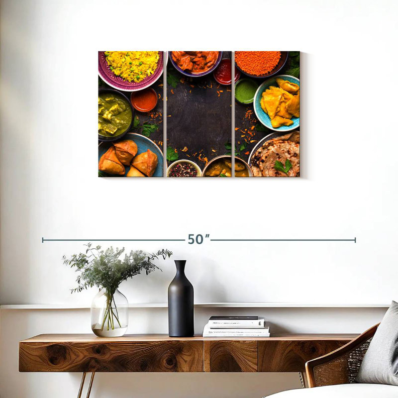 Assorted Indian Food, 20" H x 33" W