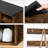 Shoe Storage Bench with Cushion, 39.4" L Entryway Bench with 12 Cubbies-1126024637