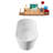 59" Streamline Soaking Glossy White Freestanding Tub and Tray With Internal Drain-101413298