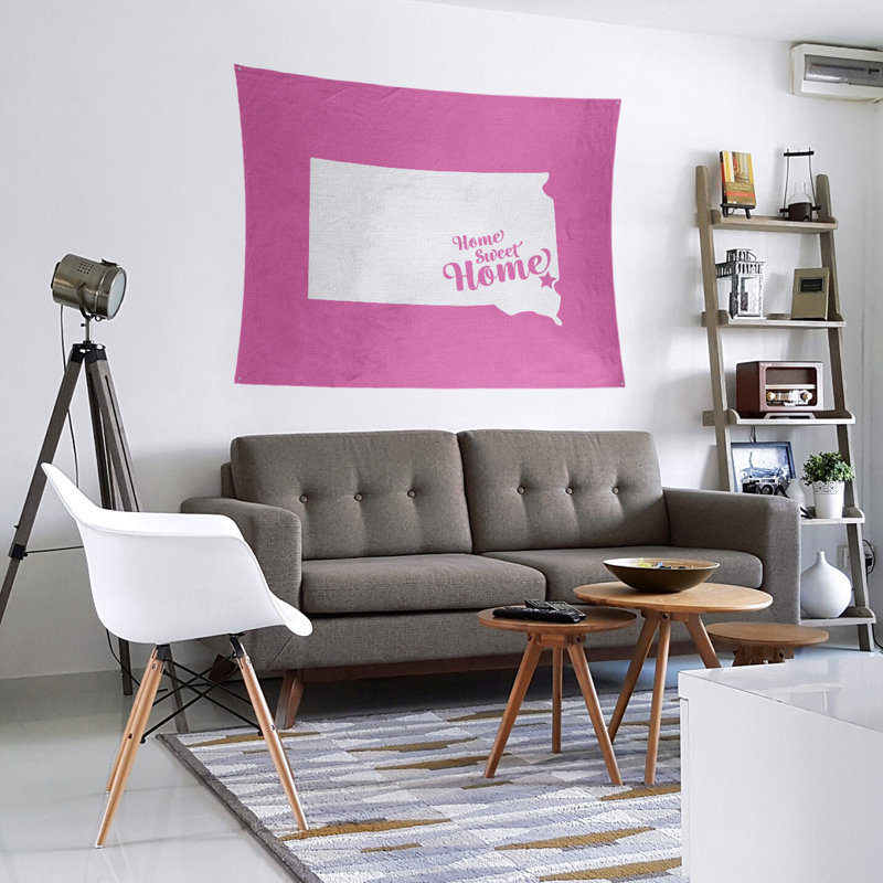 Tapisserie Home Sweet Sioux, H 27,5 po x l 37,5 po, Rose