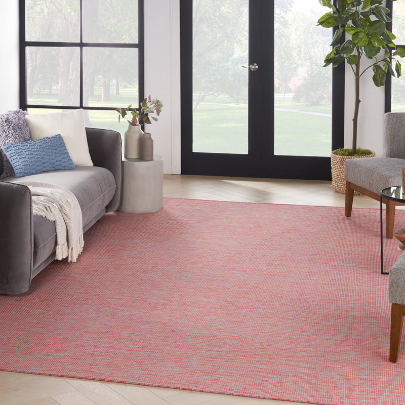 Hyden Positano Solid Rainbow Indoor/Outdoor Area Rug, Rectangle 9' x 12'