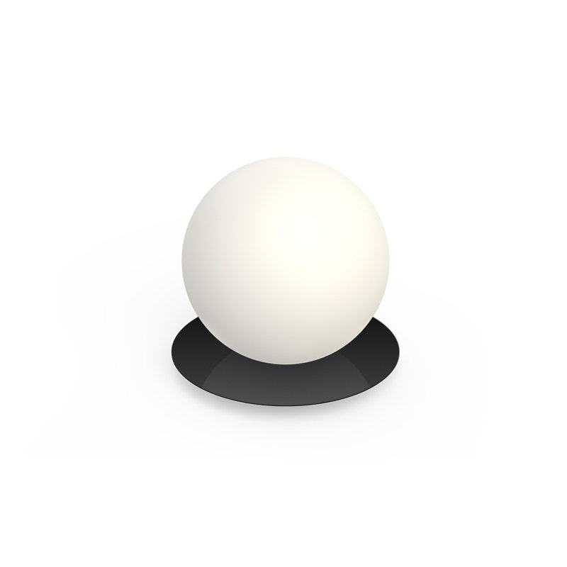 Bola Sphere Table Lamp, 10.75" H x 12" W x 12" D, Black