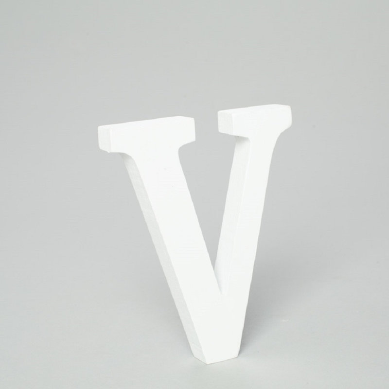 Text & Numbers Letter Block, V