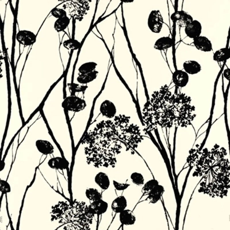 Moonpennies Wallpaper, Black/Ivory