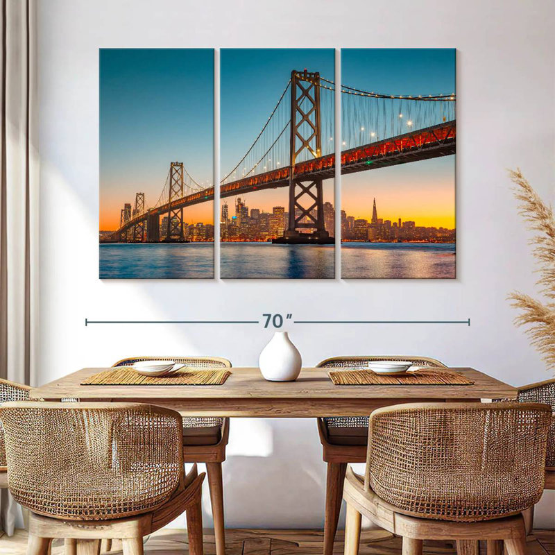 Lilie Oakland Bay Bridge Panorama, 28" H x 45" W