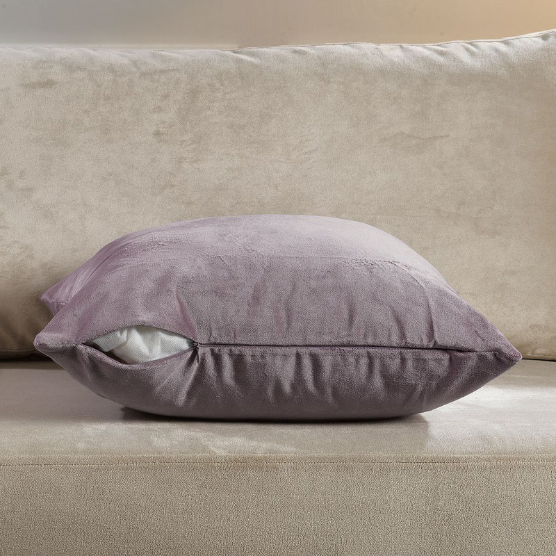 Housse de coussin en velours mat 1pc, Rectangle H 12 po x l 20 po, Lilac Lustre