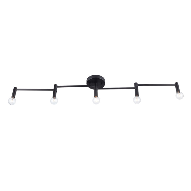 Tempo Matte Black Foldable 41'' 5-Light Track Lighting Kit