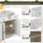 Kitchen Sideboard With 2 Drawers & 4 Adjustable Shelves For Dining Room-423834516