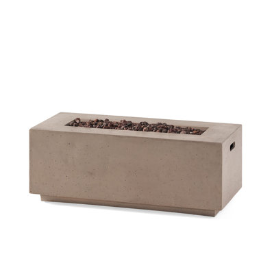 Dark Grey Concrete Heating Element , 40"X19"X15", 40,000 , Modern, Lightweight, No Assembly Fire Pit 40.77"X18.62"X14.57", Grey, Modern Design, Required
