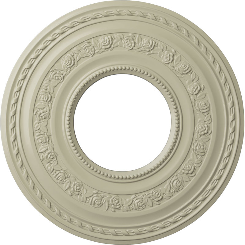 Médaillon de plafond de 29 po 3/8 po x P 11 5/8 po x P 1 1/8 po Anthony (convient aux auvents jusqu'à 11 5/8 po), Jaune clair