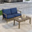 Polett Teak Outdoor Two-person Patio Set With Cushions And Side Table-459058471-459058464