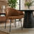 5-Piece Round Dining Table Set For 4 With Black Pedestal Table And 4 Upholstered Chairs-126392379